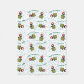 Couverture Polaire Black Lab de Noël (Devant)