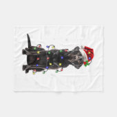 Couverture Polaire Black Lab Labrador Christmas Tree Light Pyjama Chi (Devant (Horizontal))