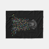 Couverture Polaire Black Labrador Christmas I'm Fine Everything Is Fi (Devant (Horizontal))