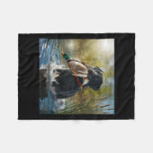 Couverture Polaire Black Labrador Retriever Chien Chasse Canards Dans (Devant (Horizontal))