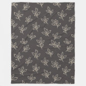 Couverture Polaire Black Leaf Throw Blanket (Devant)