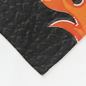 Couverture Polaire Black Leather Orange Flames (Coin)