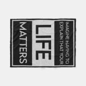 Couverture Polaire Black Lives Problem Blm Resist - Engagez-Vous Dans (Devant (Horizontal))