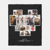 Couverture Polaire Black Love Photo Collage (Devant)
