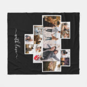 Couverture Polaire Black Love Photo Collage (Devant (Horizontal))
