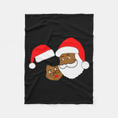 Couverture Polaire Black Loving Santa Claus And Mrs. Claus Ethnic Chr (Devant)