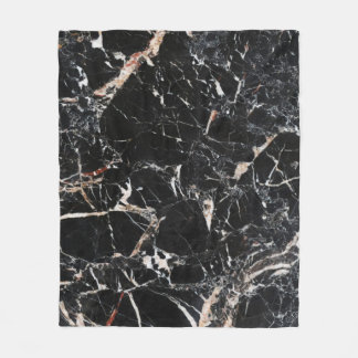 Couverture Polaire Black marble stone natural background abstract mar