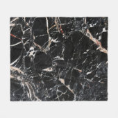Couverture Polaire Black marble stone natural background abstract mar (Devant (Horizontal))