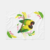 Couverture Polaire Black Masked Lovebirds (Devant (Horizontal))