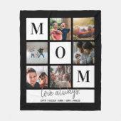Couverture Polaire Black Mom Colorblock Photo Collage personnalisé (Devant)