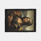 Couverture Polaire Black Mona Lisa Afro-Américaine Noire Histoire Lun (Devant (Horizontal))