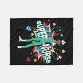 Couverture Polaire Black Nurs Rock Chemise Super Hero Funny Black Rn (Devant (Horizontal))
