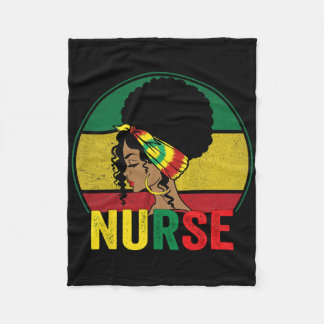 Couverture Polaire Black Nurse Woman Afro Melanin Vintage Black Histo