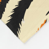 Couverture Polaire Black Orange Tiger Stripes Pattern Monogram (Coin)