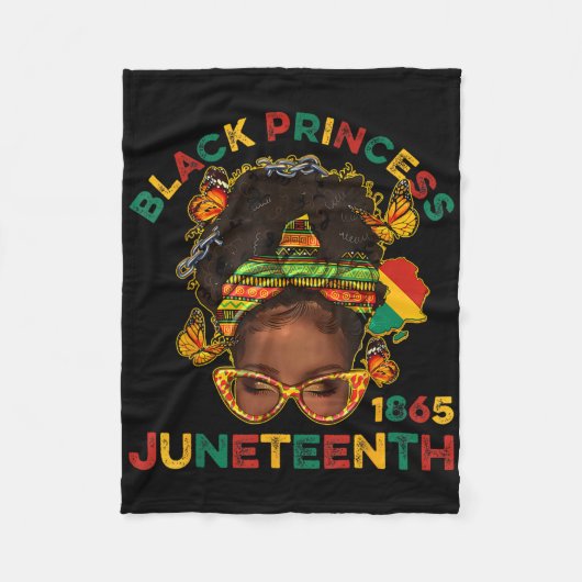 Couverture Polaire Black Princes Juneteenth 1865 Mois de l'Histoire M (Devant)