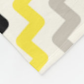 Couverture Polaire Black Red Yellow Diagonal Zigzag Motif africain (Coin)