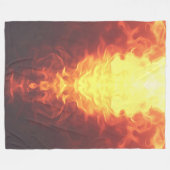 Couverture Polaire Black Red Yellow Ombre Flames (Devant (Horizontal))