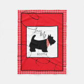 Couverture Polaire Black Scottish Terrier Chien Aimer My Scottie Smal (Devant)