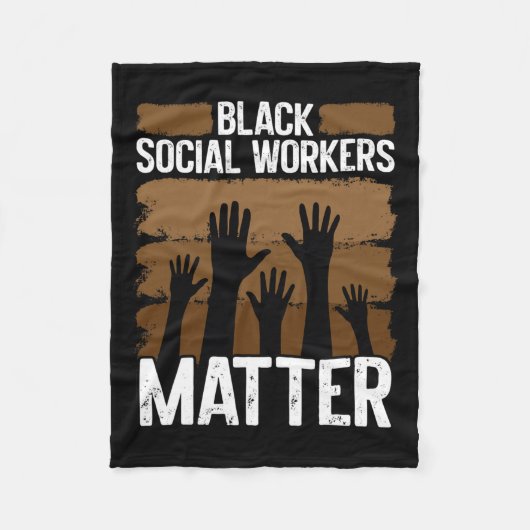 Couverture Polaire Black Social Worker Afrique-Amérique Noire (Devant)