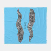 Couverture Polaire Black spotted moray eel cartoon (Devant (Horizontal))
