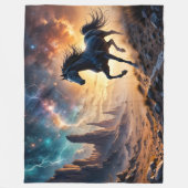 Couverture Polaire Black Stallion dans le désert - étoiles éclair (Devant)