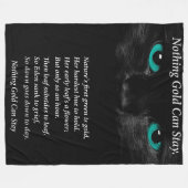 Couverture Polaire Black Turquoise Yeux Chat Rien D'Or Ne Peut Rester (Devant (Horizontal))
