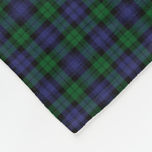 Couverture Polaire Black Watch Regiment Tartan Scottish Plaid Motif (Coin)
