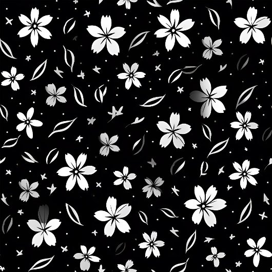 Couverture Polaire Black White Botanical Blanket Personalized Minimal
