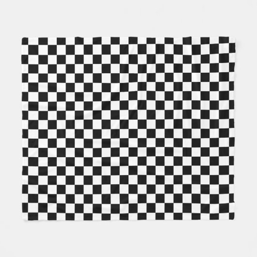 Couverture Polaire Black White Checkered (Devant (Horizontal))