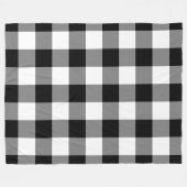 Couverture Polaire Black White En vichy Motif Bufallo Check (Devant (Horizontal))