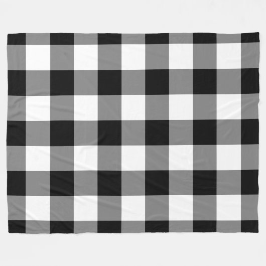 Couverture Polaire Black White En vichy Motif Bufallo Check (Devant (Horizontal))