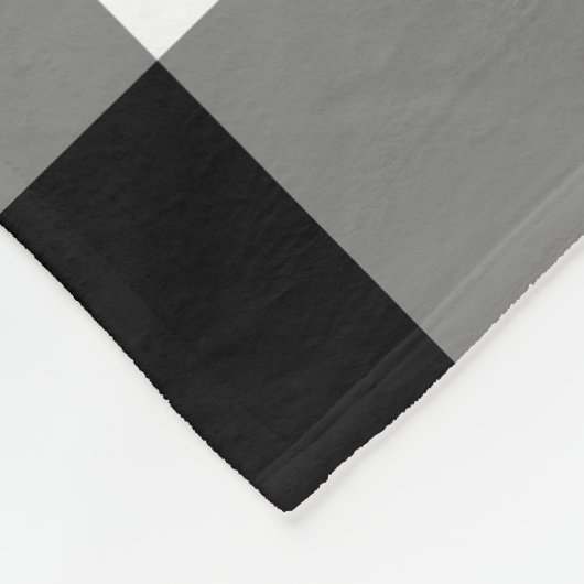 Couverture Polaire Black White En vichy Motif Bufallo Check (Coin)