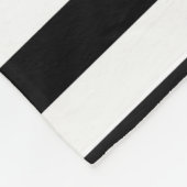 Couverture Polaire Black White Horizontal Preppy Stripe Nom monogram (Coin)