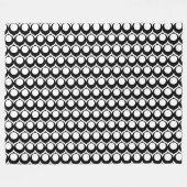 Couverture Polaire Black White Modern Geometric Art Deco (Devant (Horizontal))