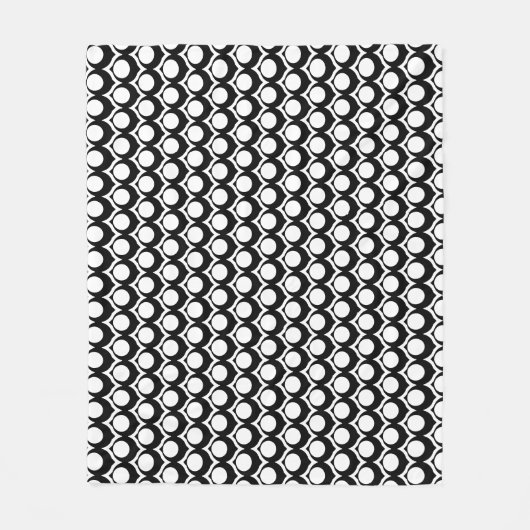 Couverture Polaire Black White Modern Geometric Pattern  (Devant)
