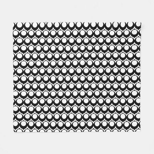 Couverture Polaire Black White Modern Geometric Pattern  (Devant (Horizontal))