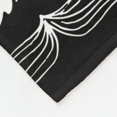 Couverture Polaire Black & White Moustache Seamless Repeat Background (Coin)