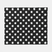 Couverture Polaire Black White Stars Motif Décor (Devant (Horizontal))