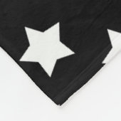 Couverture Polaire Black White Stars Motif Décor (Coin)