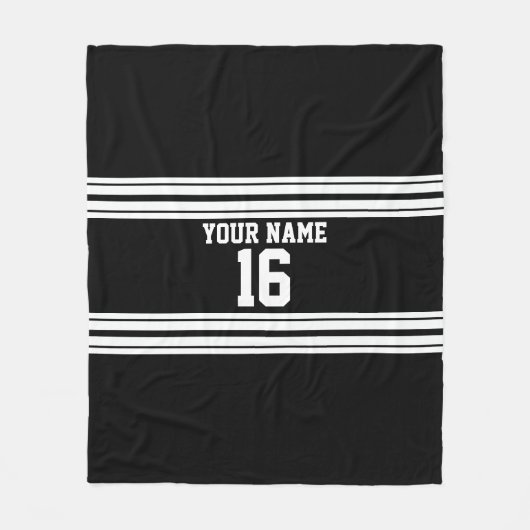 Couverture Polaire Black White Team (Devant)