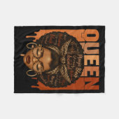 Couverture Polaire Black Woman Educated Strong Black History Month Gi (Devant (Horizontal))