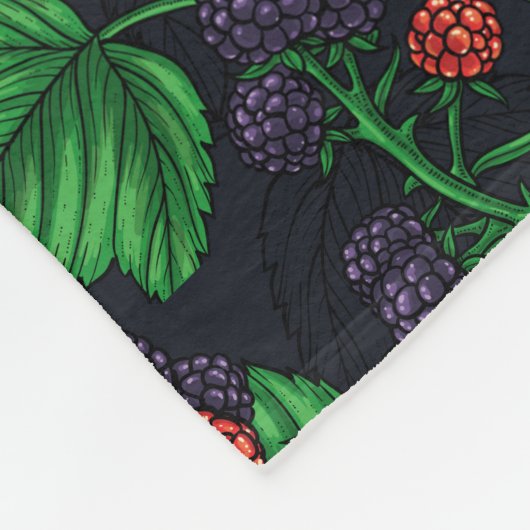 Couverture Polaire Blackberry sur gris foncé (Coin)