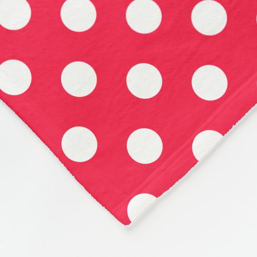 Couverture Polaire Blacket fait sur commande d'ouatine de pois rouge (Coin)