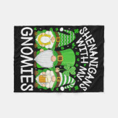 Couverture Polaire Blagues Avec Mon Gnome St. Patrick Gnome (Devant (Horizontal))