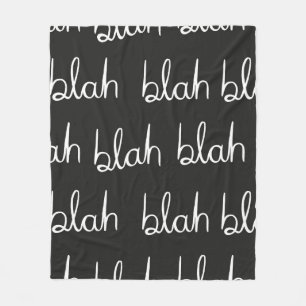Couverture Polaire Blah bla motif sans couture.
