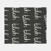 Couverture Polaire Blah bla motif sans couture. (Devant (Horizontal))