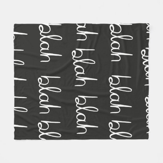 Couverture Polaire Blah bla motif sans couture. (Devant (Horizontal))