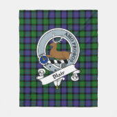 Couverture Polaire Blair Clan Badge Tartan Plaid (Devant)