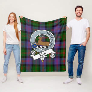 Couverture Polaire Blair Moderne Clan Badge Tartan Plaid