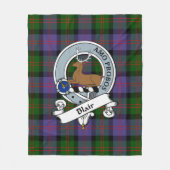 Couverture Polaire Blair Moderne Clan Badge Tartan Plaid (Devant)